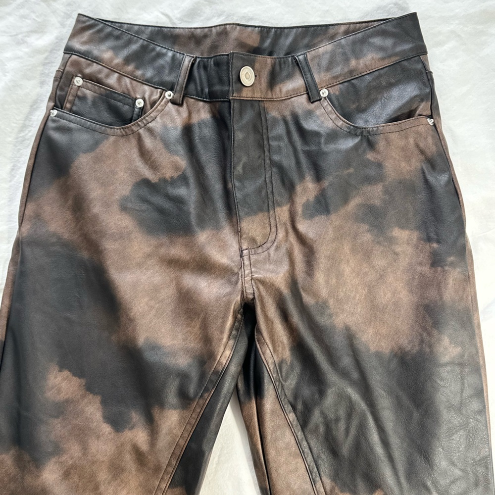 Forever 21 Black and Brown Tie-Dye Pants